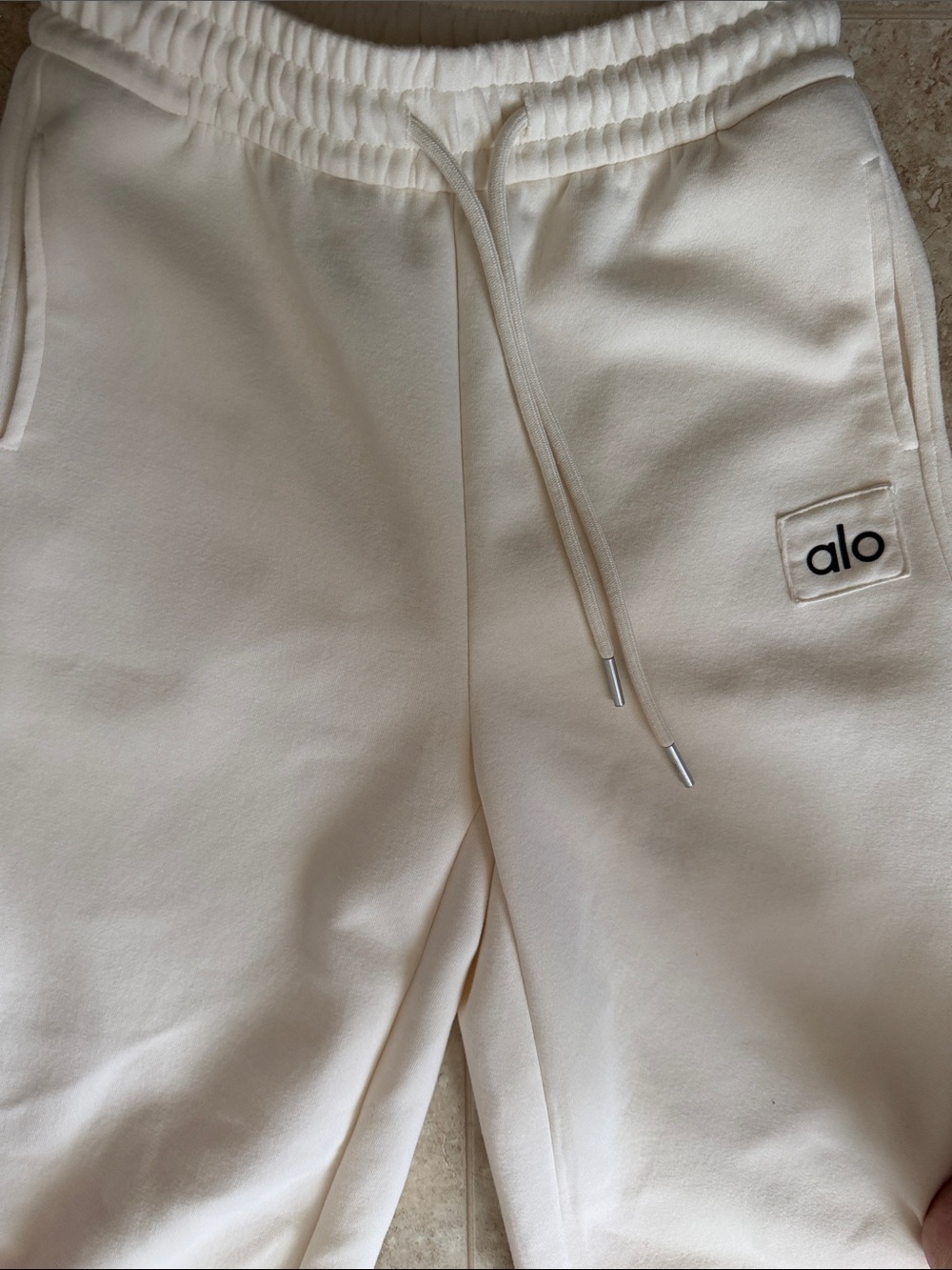 ALO Yoga Cream Sweat Joggers for Women — Relaxed Track Pants - Picture 5 of 9